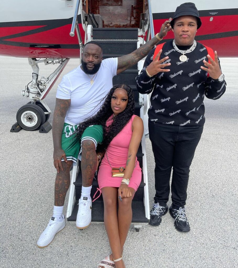 Rick Ross, with his son and daughter Toie Ashanti, flew on a $20 ...